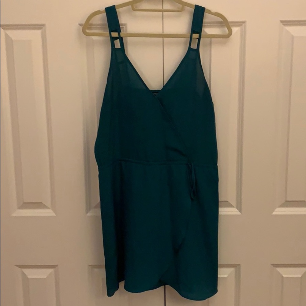 Emerald Green Wrap Style Dress